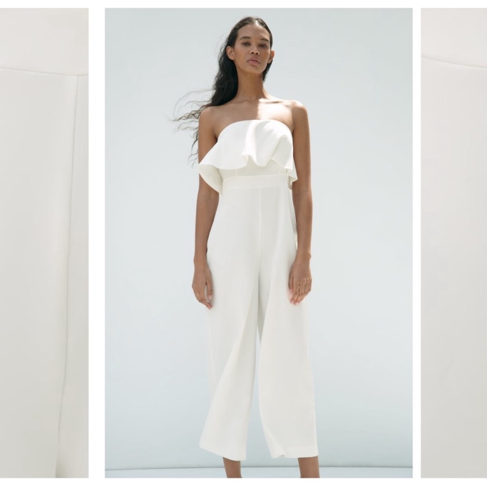 Zara white jumpsuit